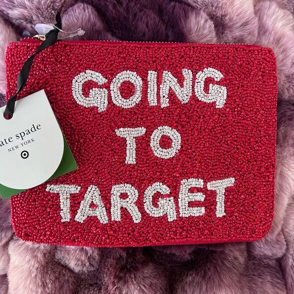 Kate Spade X Target Going to Target Red Beaded Clutch NWT - Picture 4 of 5